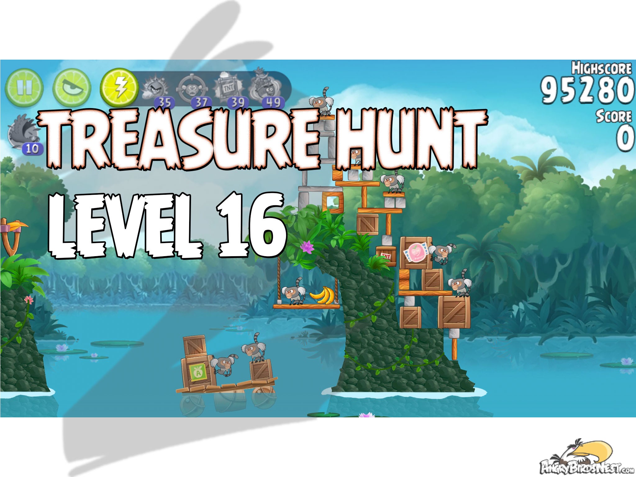 Angry Birds Rio Treasure Hunt Level 16
