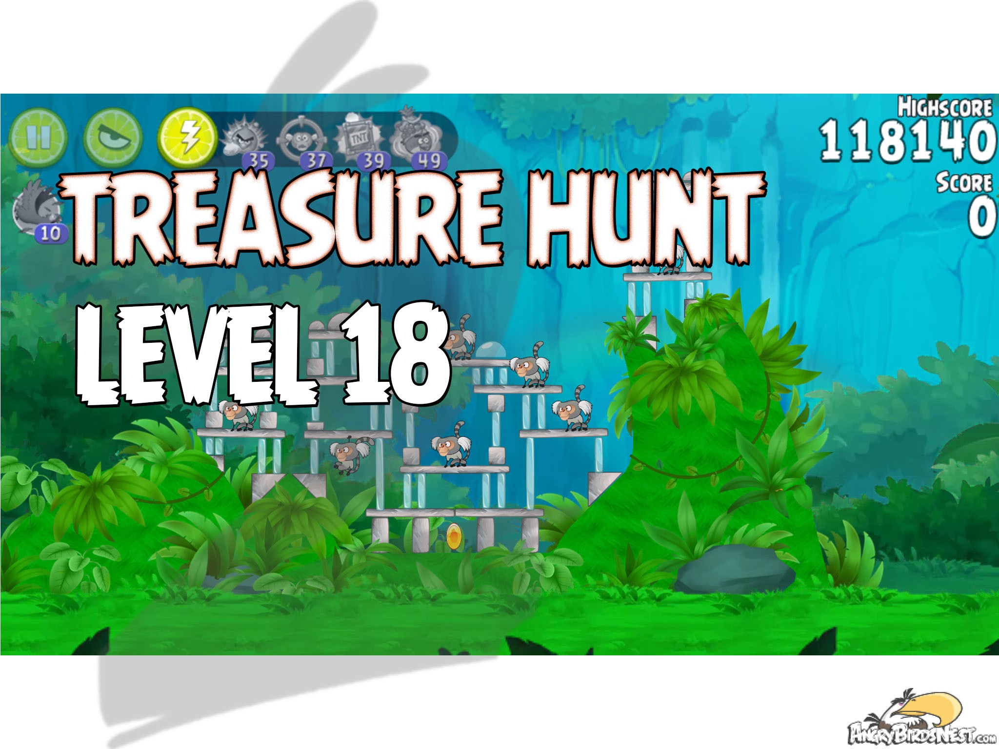 Angry Birds Rio Treasure Hunt Level 18