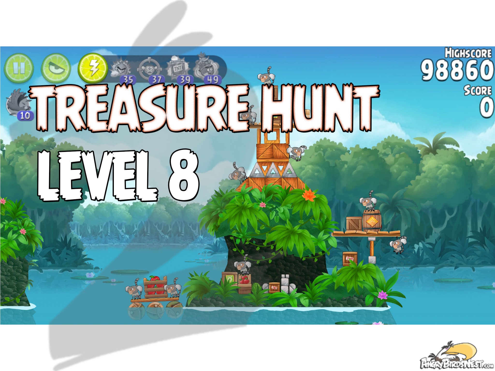 Angry Birds Rio Treasure Hunt Level 8