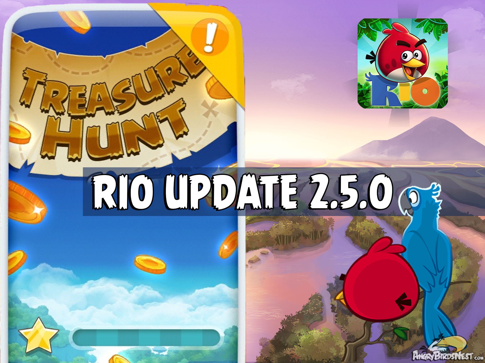 Angry Birds Rio Update Treasure Hunt Feature Image