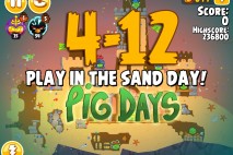 Angry Birds Seasons The Pig Days Level 4-12 Walkthrough | Play in the Sand Day!