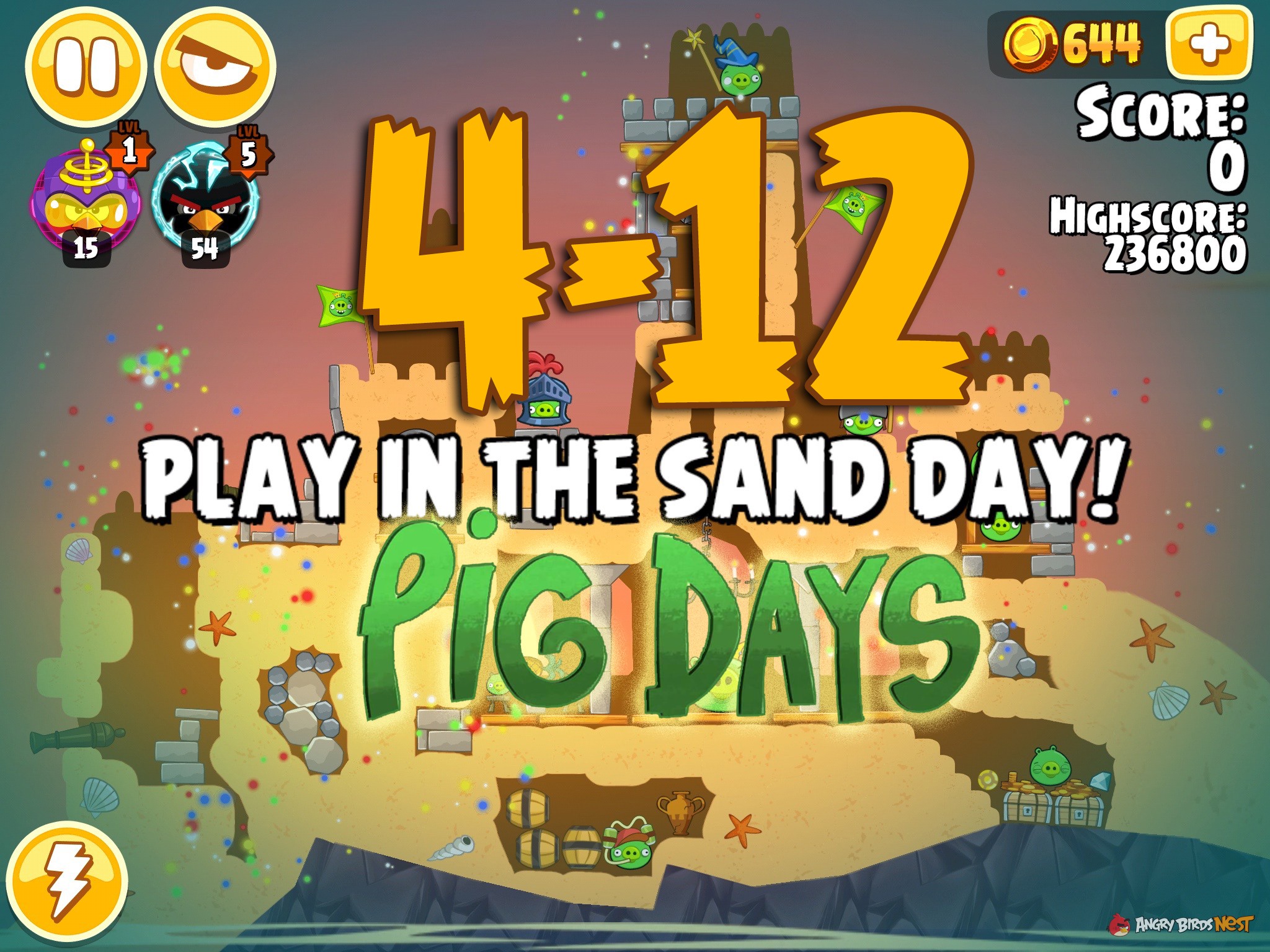 Angry Birds Seasons Pig Days Chapter 4 Level 4-12