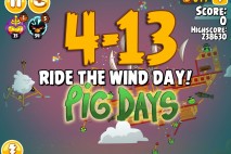 Angry Birds Seasons The Pig Days Level 4-13 Walkthrough | Ride The Wind Day!