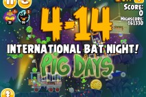 Angry Birds Seasons The Pig Days Level 4-14 Walkthrough | International Bat Night!