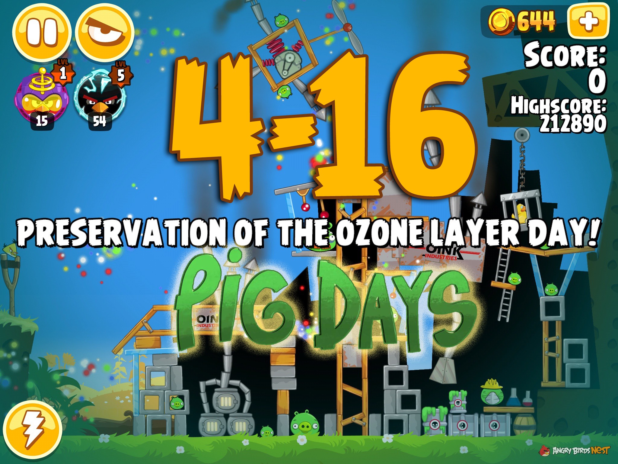 Angry Birds Seasons Pig Days Chapter 4 Level 4-16