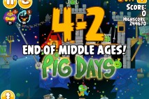 Angry Birds Seasons The Pig Days Level 4-2 Walkthrough | End of Middle Ages!