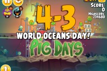 Angry Birds Seasons The Pig Days Level 4-3 Walkthrough | World Oceans Day!
