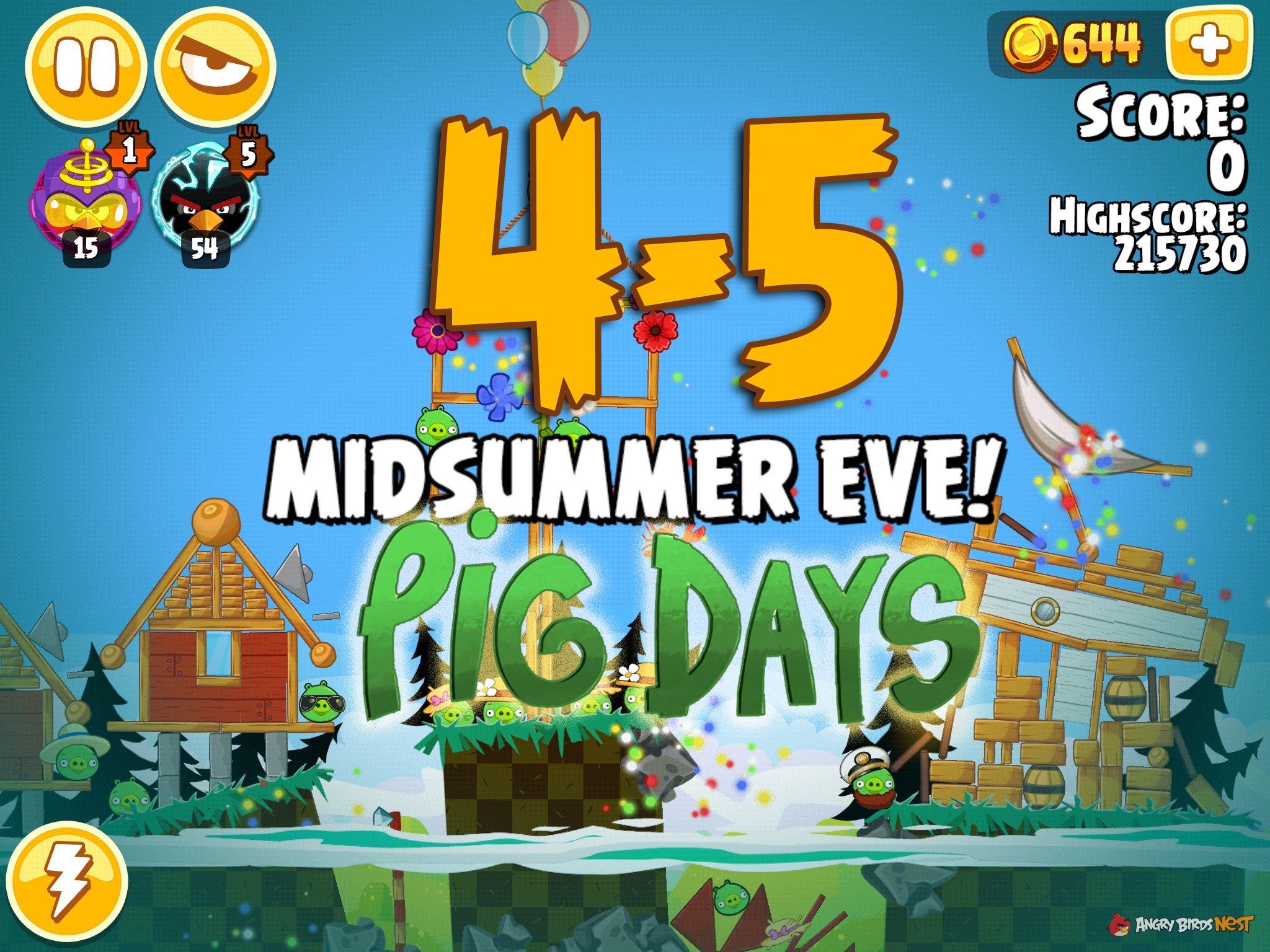 Angry Birds Seasons Pig Days Chapter 4 Level 4-5