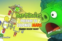 Bad Piggies Prepare for Colonization of Mars with Powered Descent Rocket