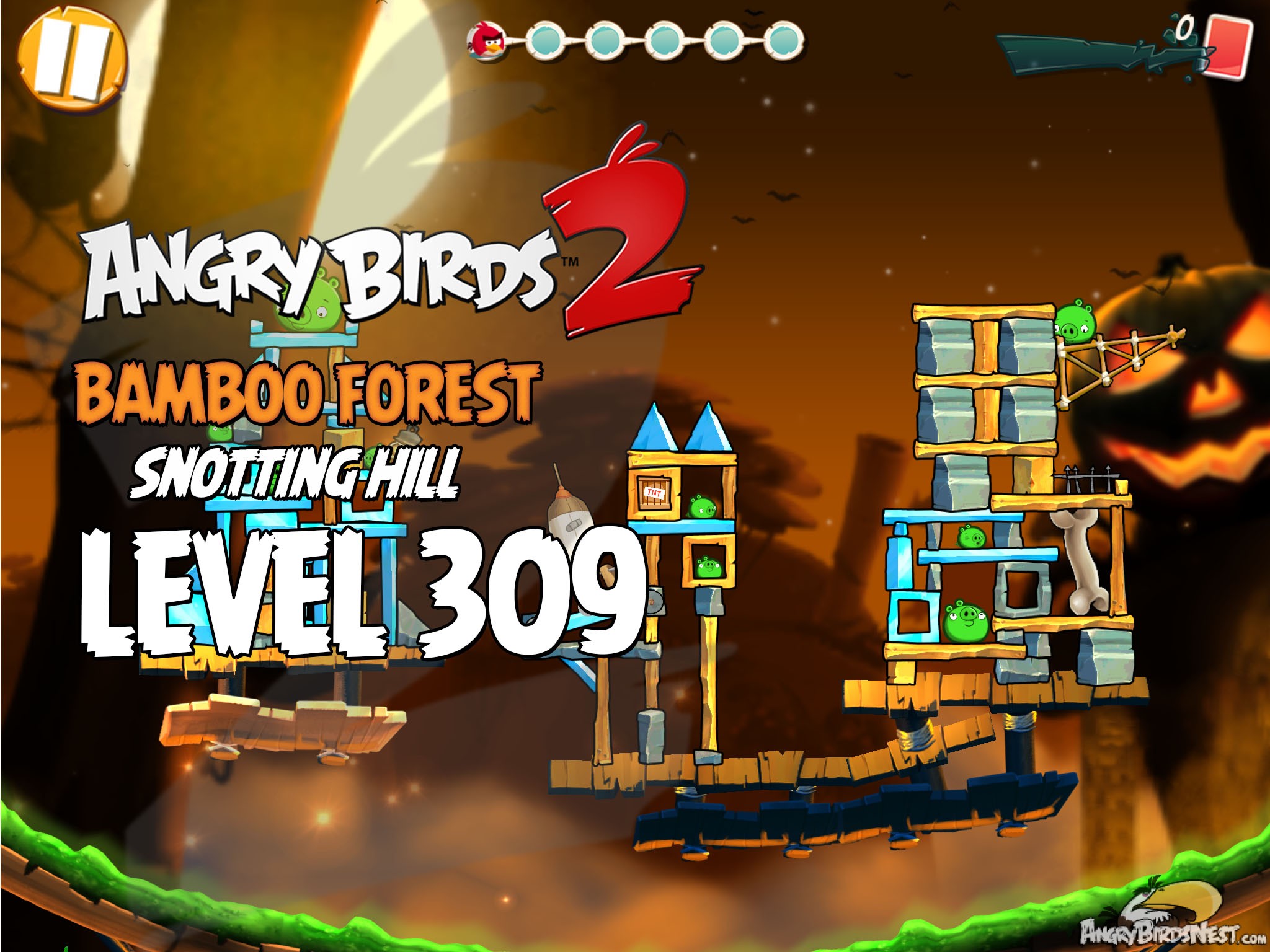 Angry Birds 2 Bamboo Forest Snotting Hill Level 309