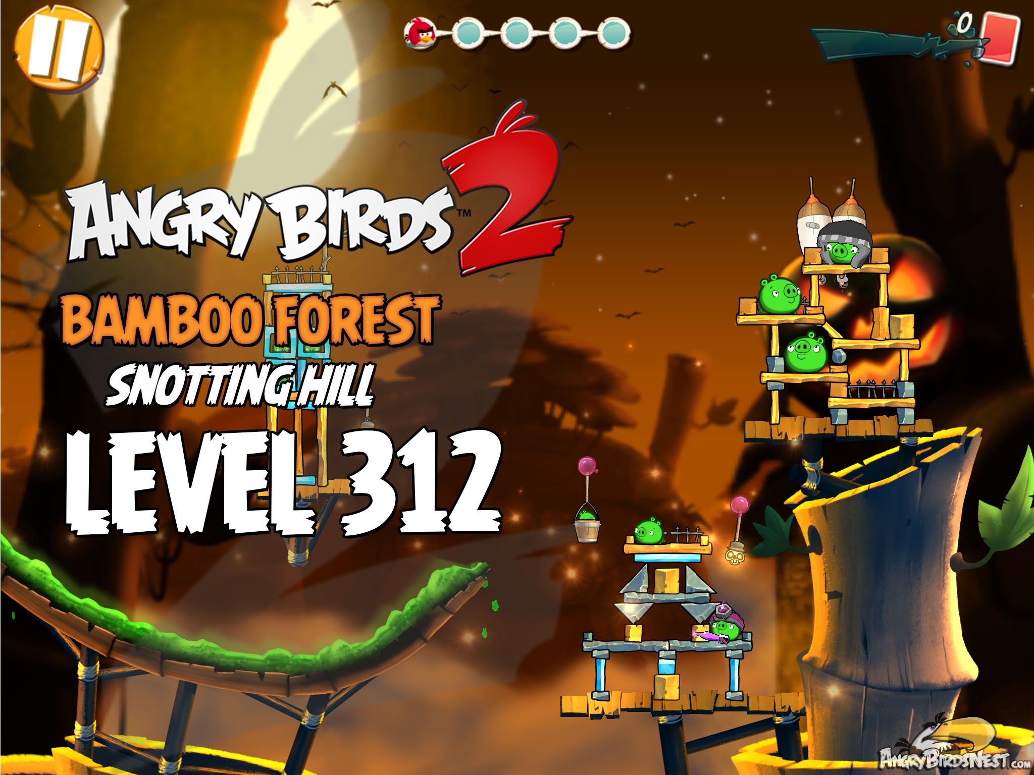 Angry Birds 2 Bamboo Forest Snotting Hill Level 312