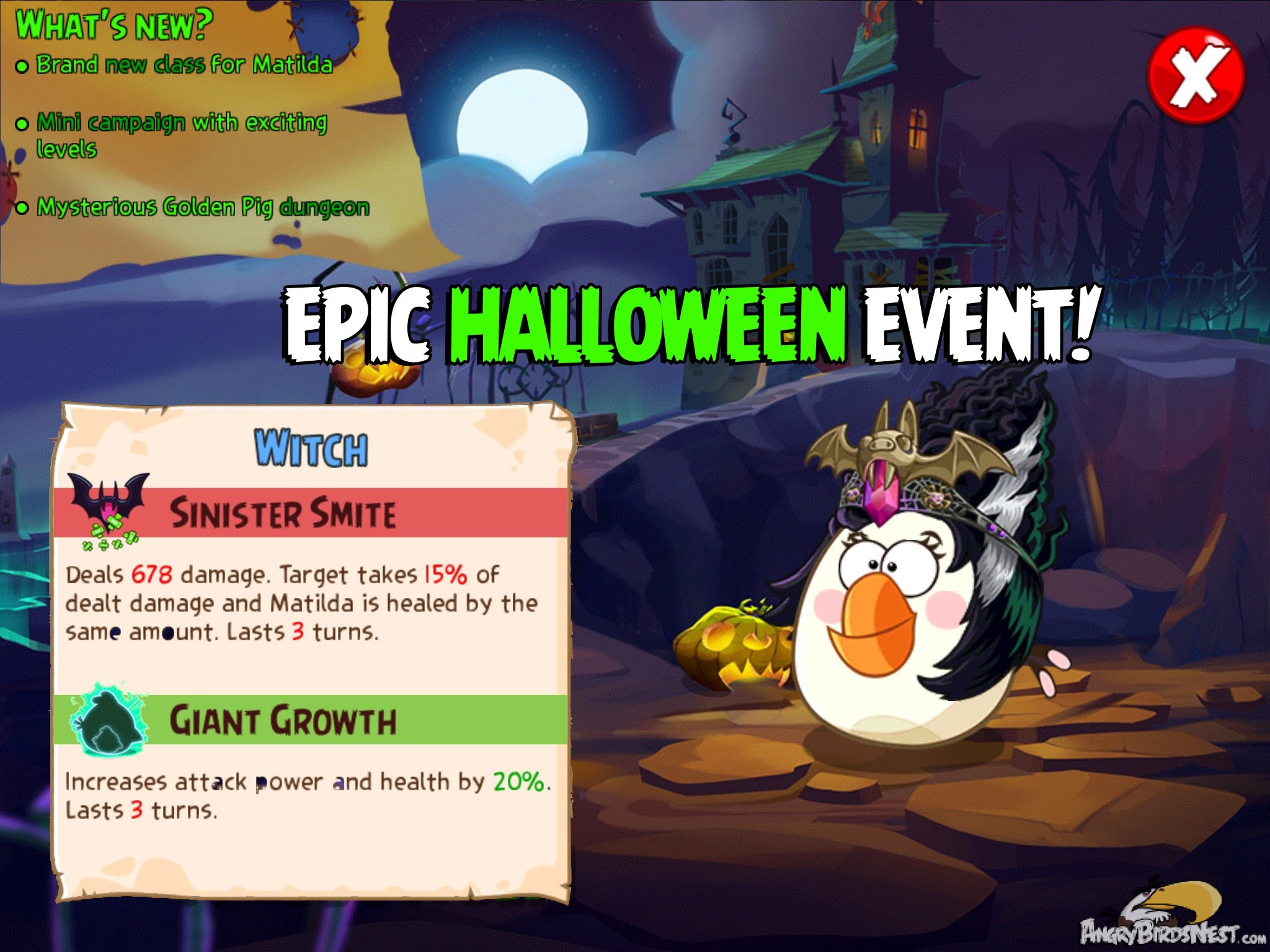 Angry Birds Epic Halloween Event Feature image
