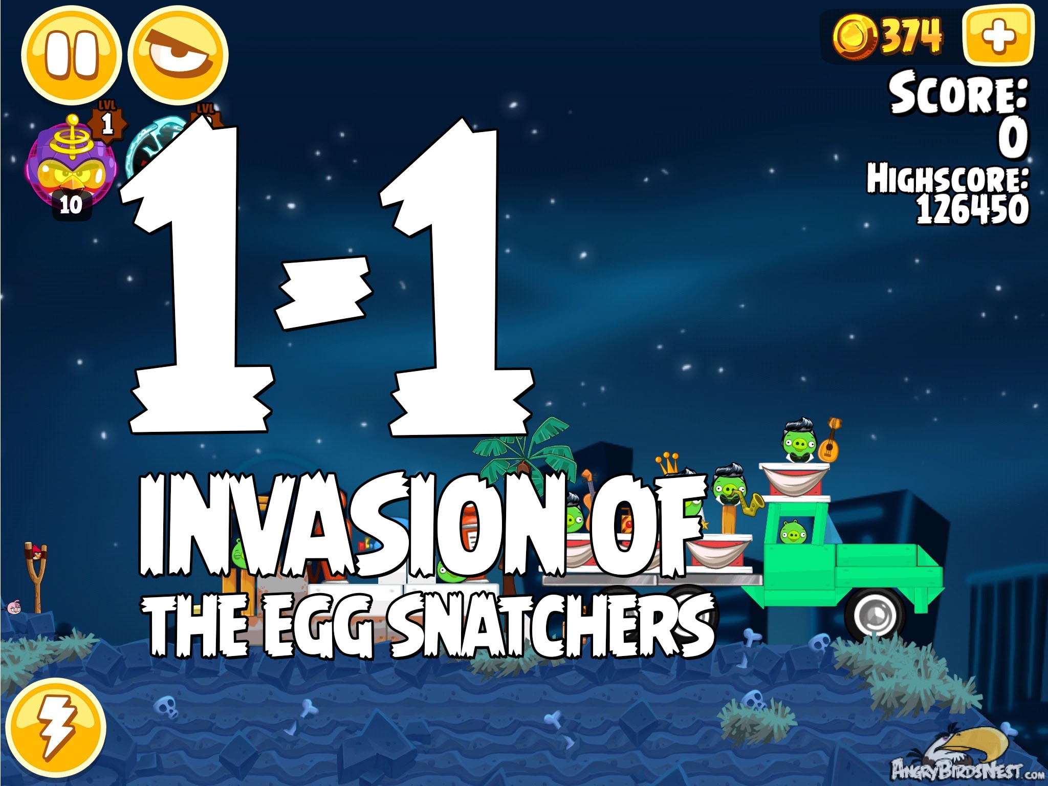Angry Birds Seasons Invasion of the Egg Snatchers level 1-1