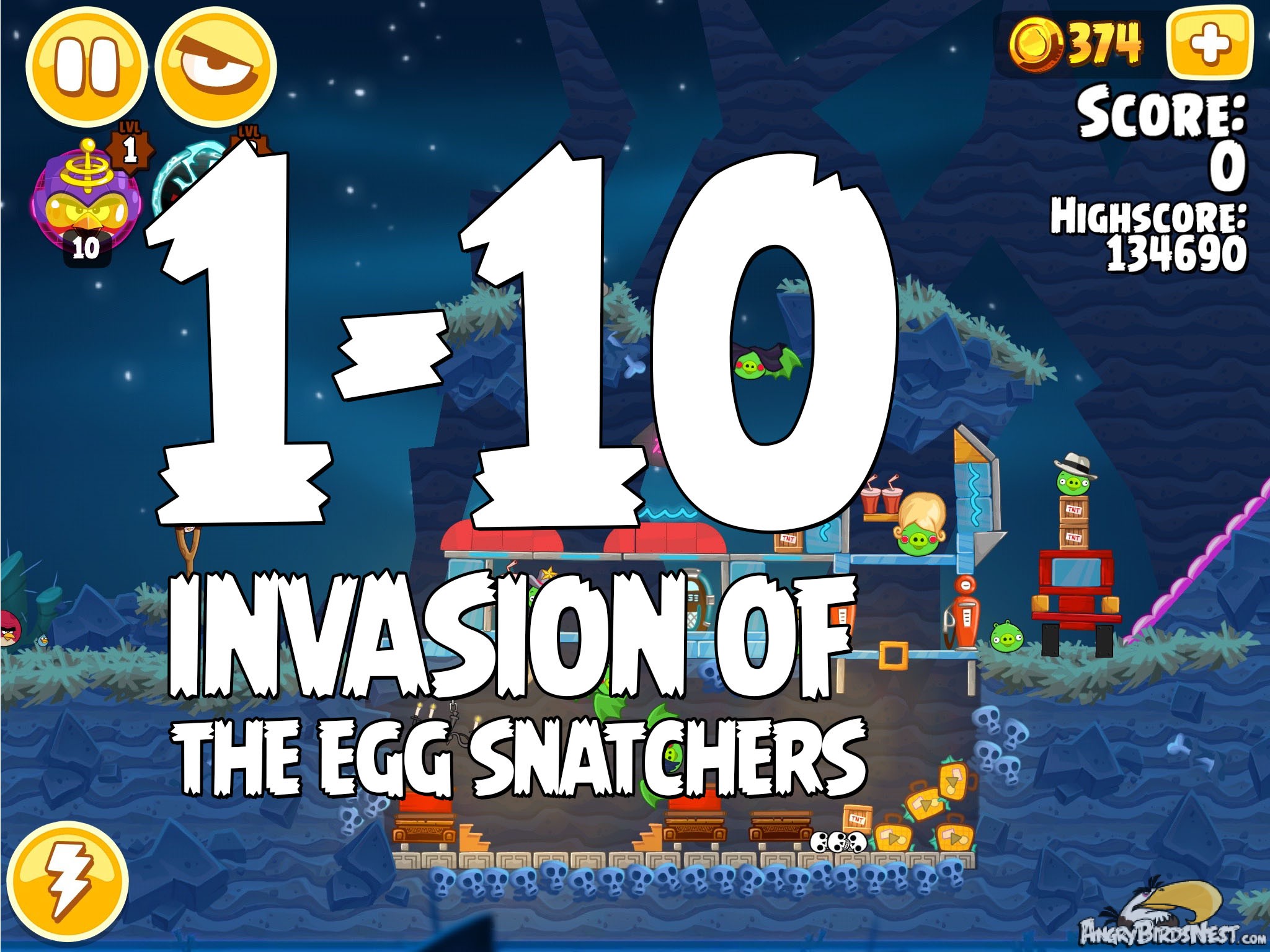 Angry Birds Seasons Invasion of the Egg Snatchers level 1-10