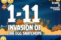 Angry Birds Seasons Invasion of the Egg Snatchers Level 1-11 Walkthrough