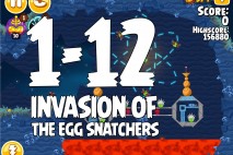 Angry Birds Seasons Invasion of the Egg Snatchers Level 1-12 Walkthrough