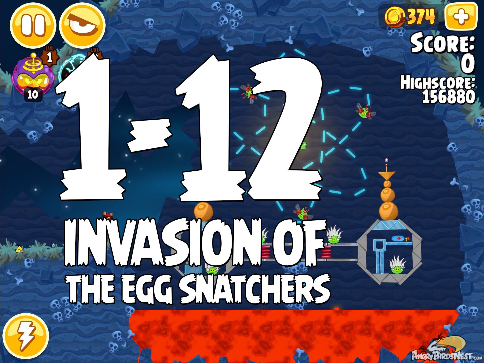 Angry Birds Seasons Invasion of the Egg Snatchers level 1-12