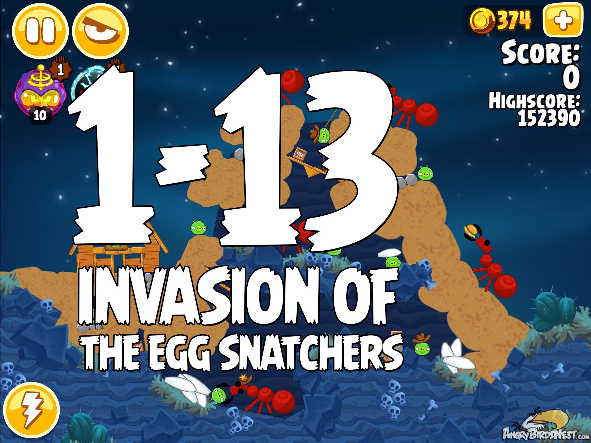 Angry Birds Seasons Invasion of the Egg Snatchers level 1-13