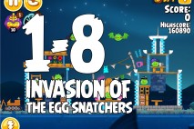 Angry Birds Seasons Invasion of the Egg Snatchers Level 1-8 Walkthrough