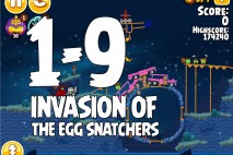 Angry Birds Seasons Invasion of the Egg Snatchers Level 1-9 Walkthrough