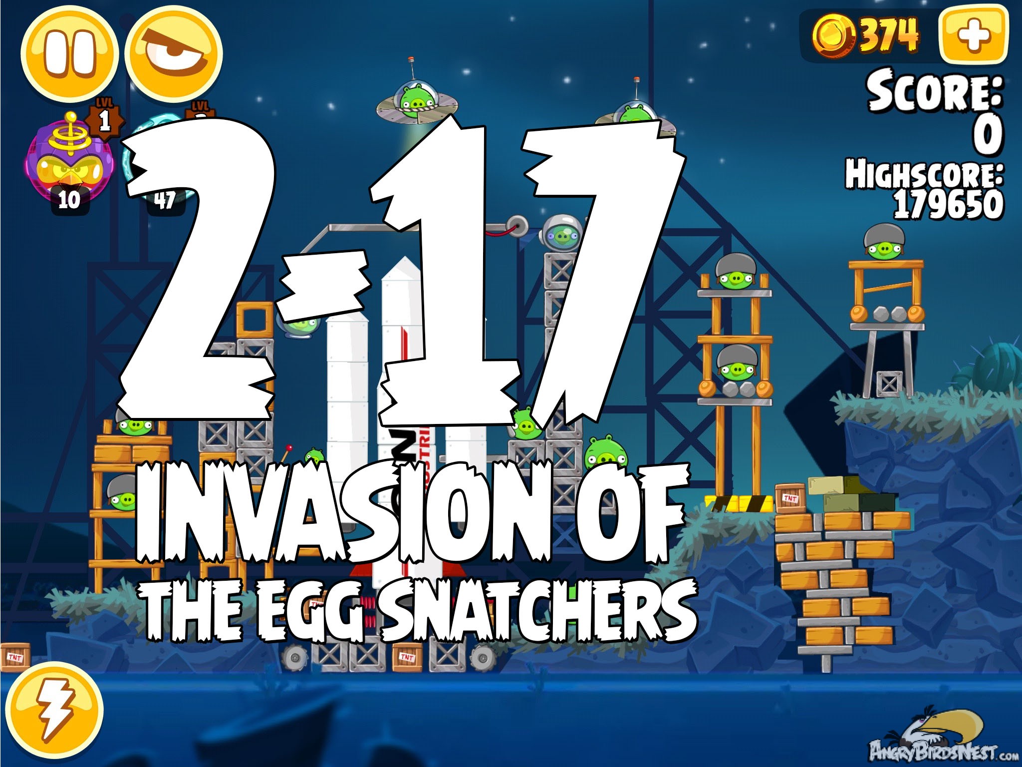 Angry Birds Seasons Invasion of the Egg Snatchers level 2-17
