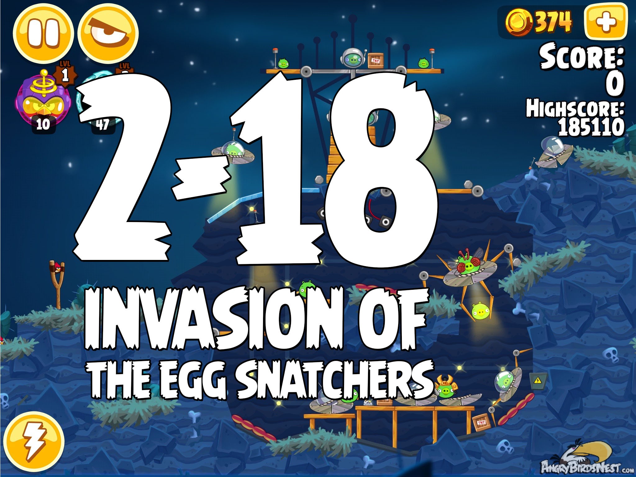 Angry Birds Seasons Invasion of the Egg Snatchers level 2-18