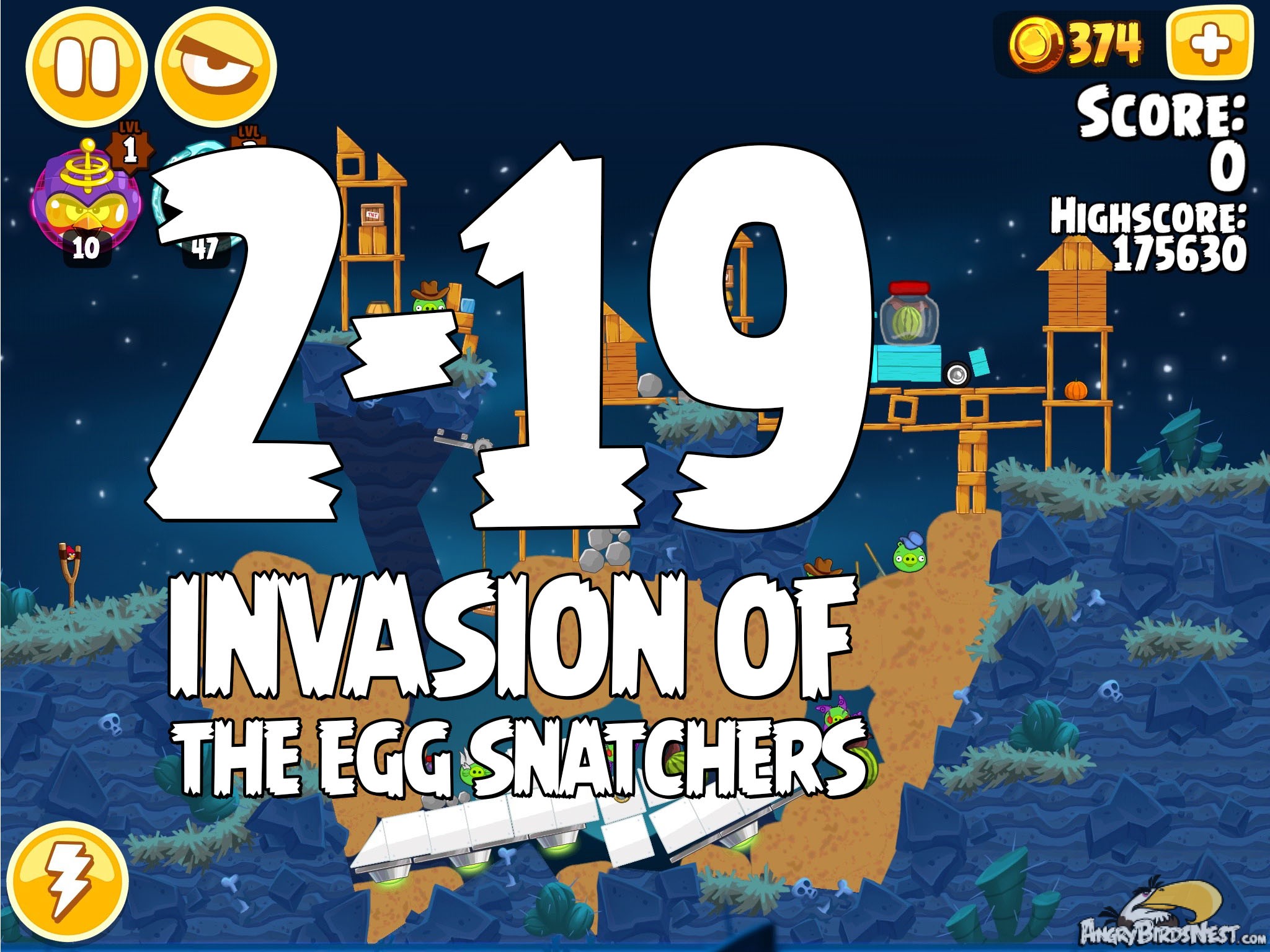Angry Birds Seasons Invasion of the Egg Snatchers level 2-19
