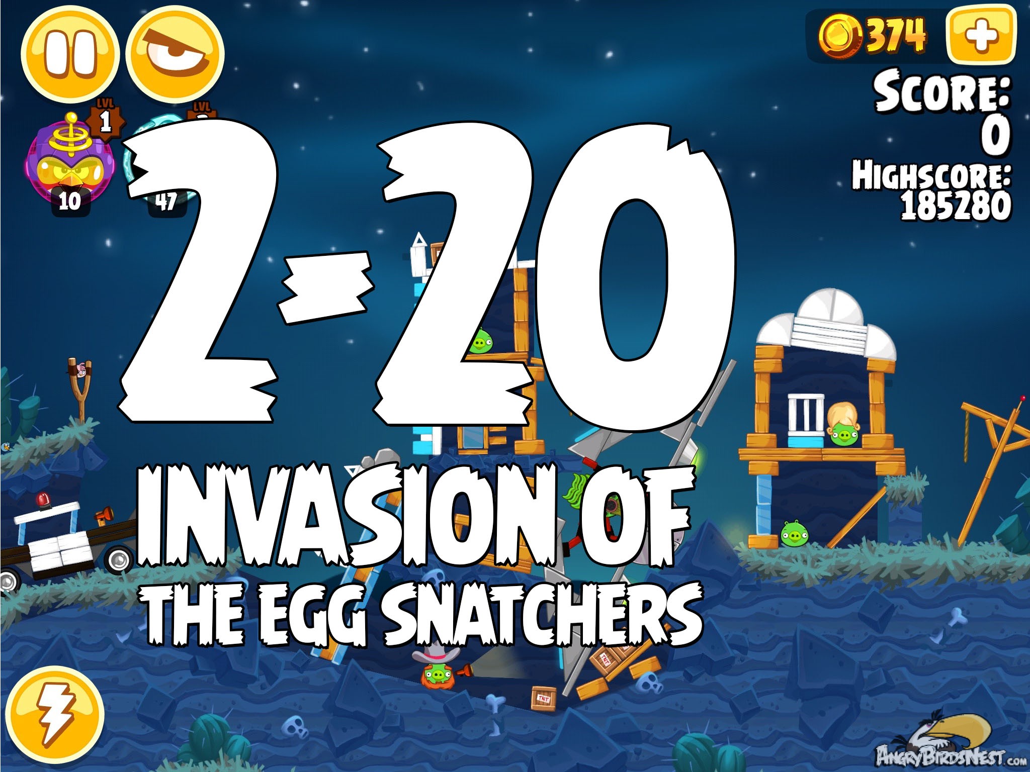 Angry Birds Seasons Invasion of the Egg Snatchers level 2-20