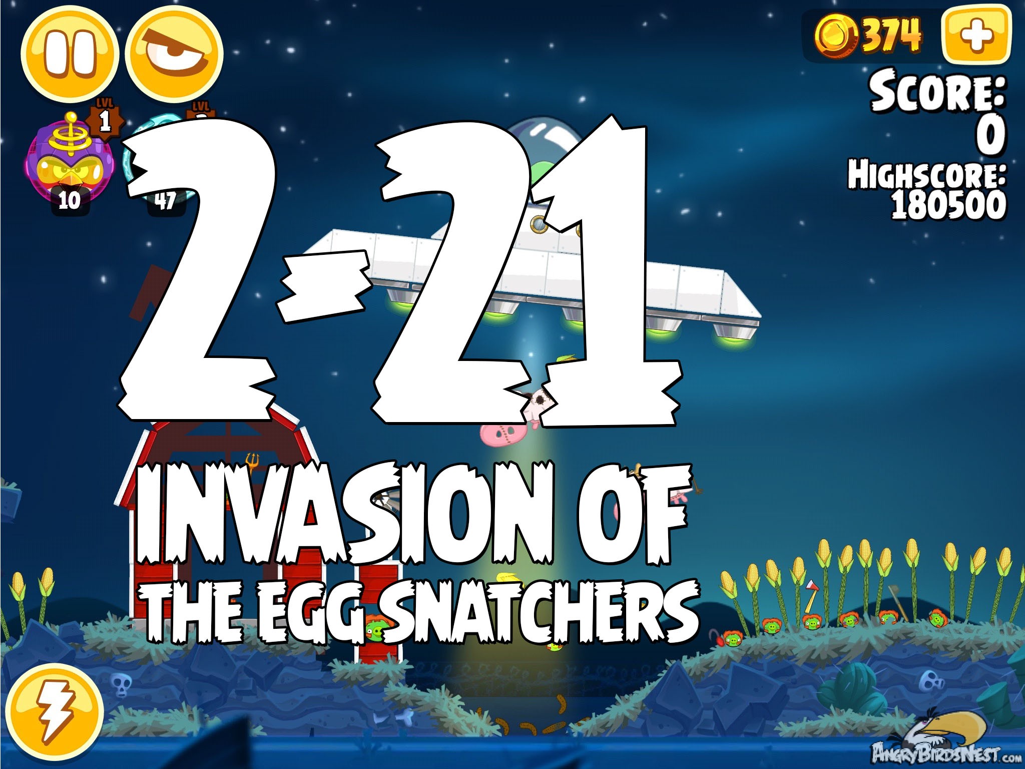 Angry Birds Seasons Invasion of the Egg Snatchers level 2-21