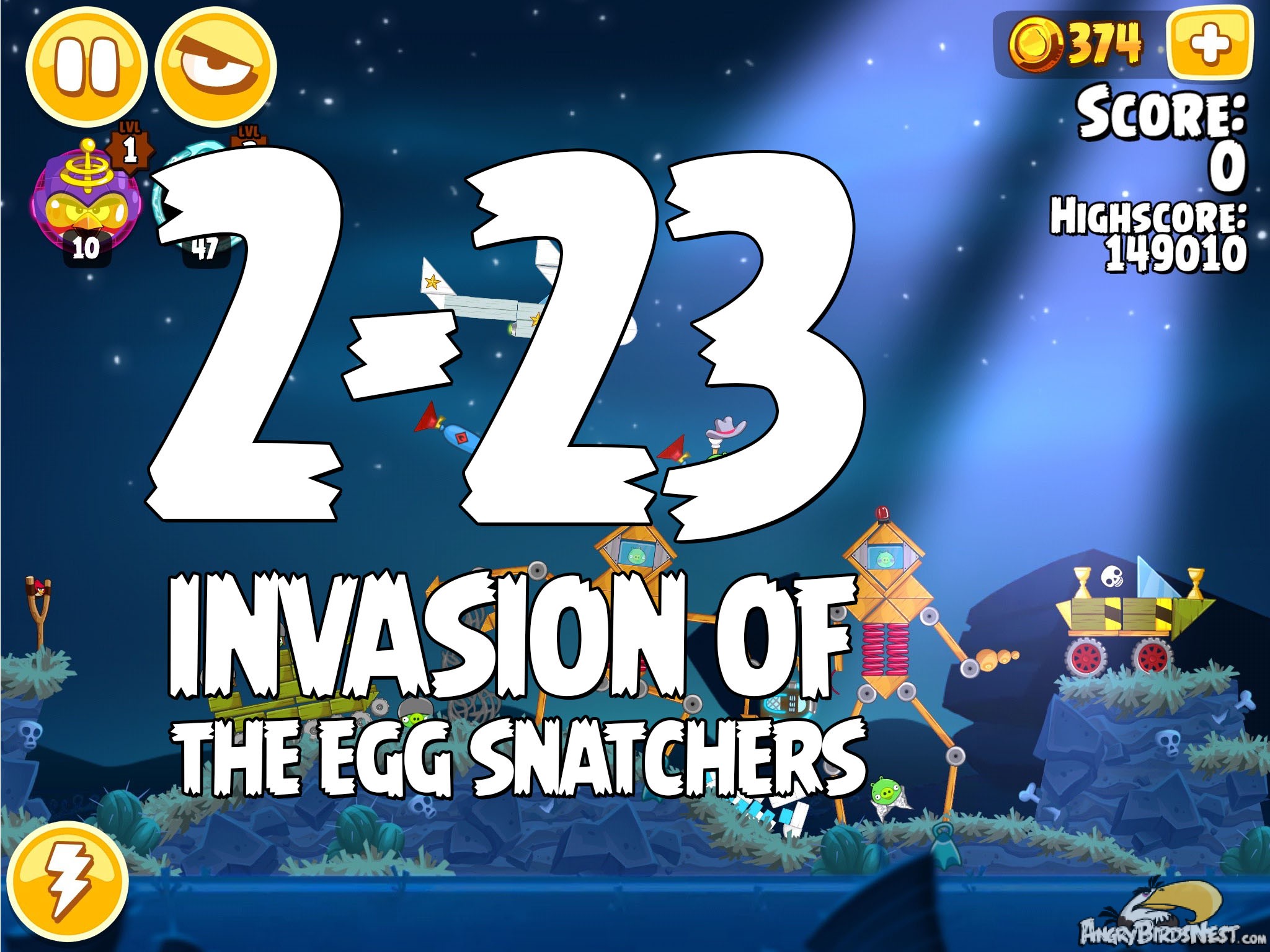 Angry Birds Seasons Invasion of the Egg Snatchers level 2-23