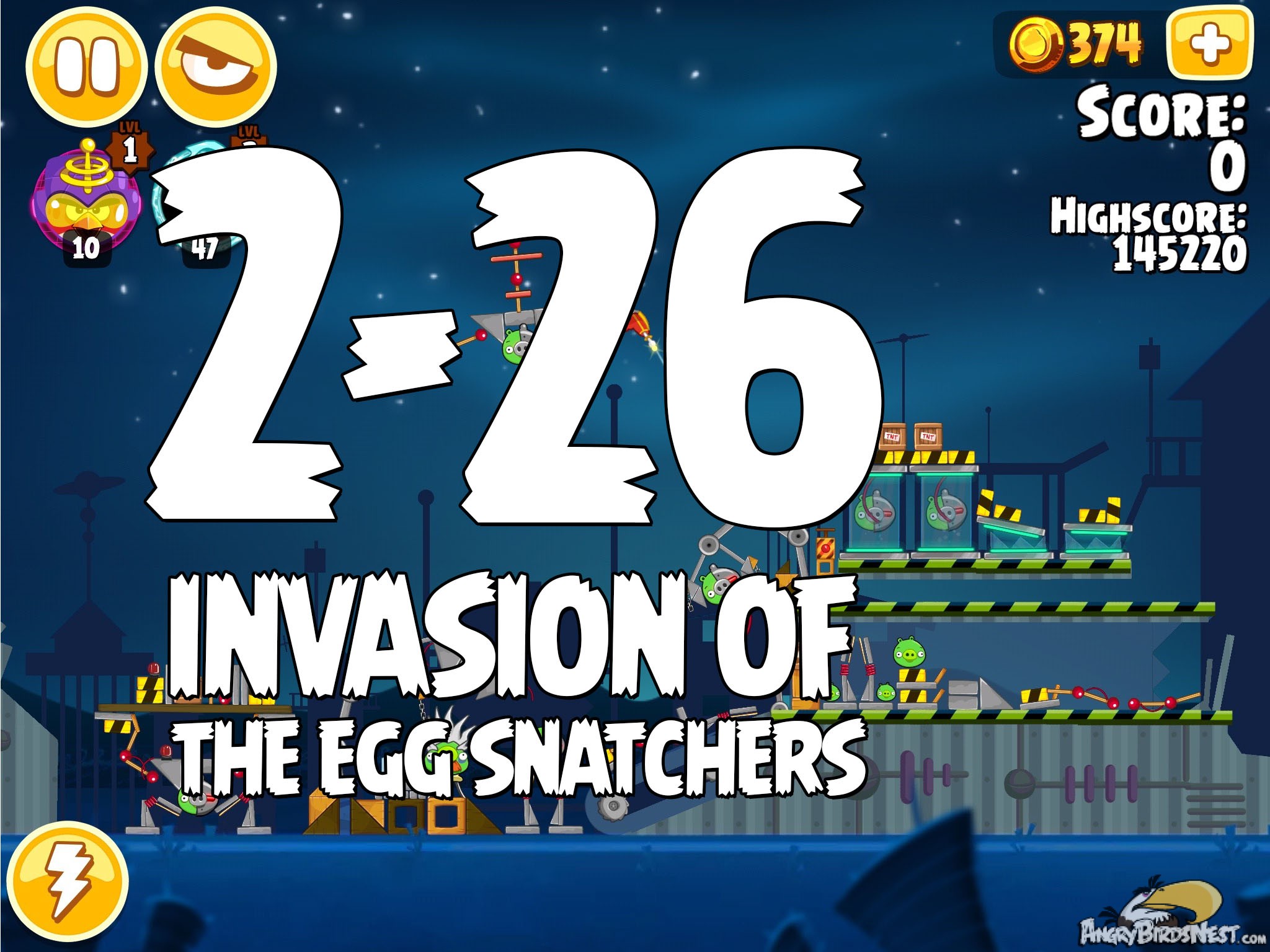 Angry Birds Seasons Invasion of the Egg Snatchers level 2-26