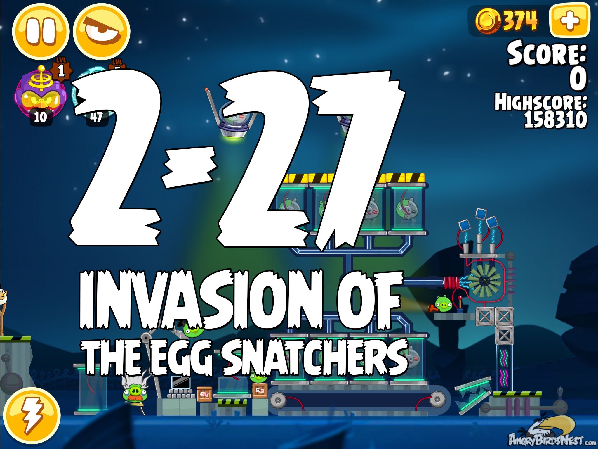 Angry Birds Seasons Invasion of the Egg Snatchers level 2-27