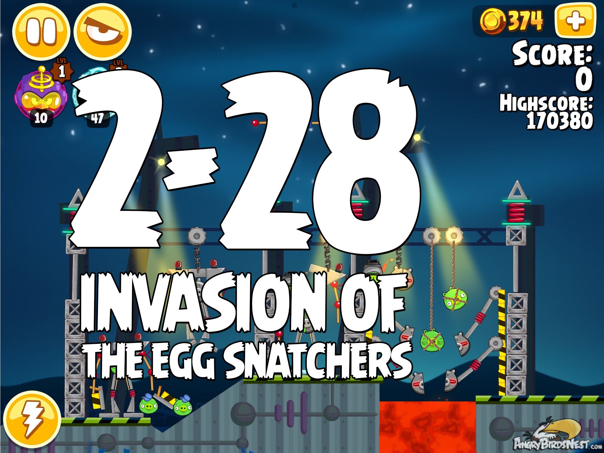 Angry Birds Seasons Invasion of the Egg Snatchers level 2-28