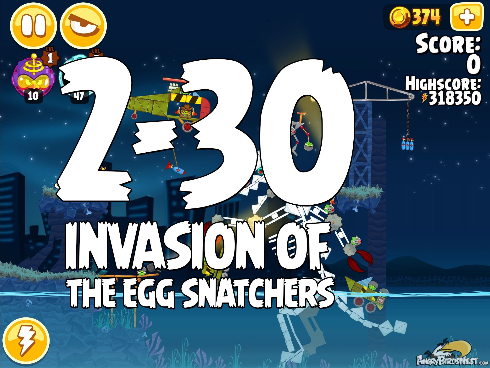 Angry Birds Seasons Invasion of the Egg Snatchers level 2-30