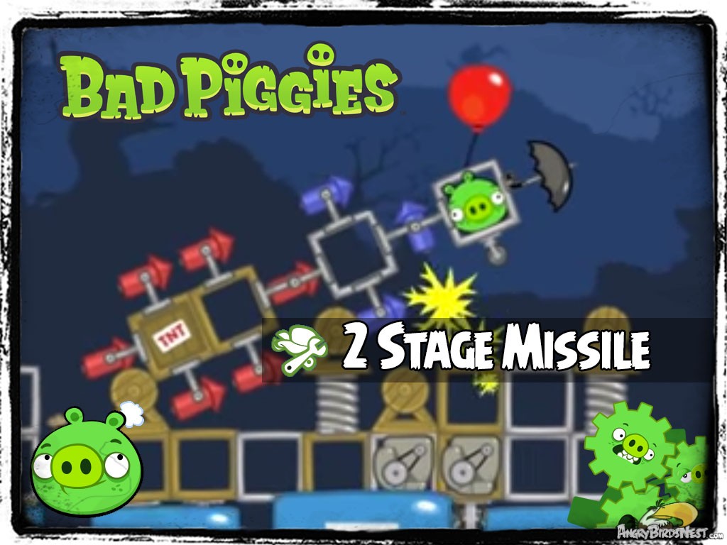 Bad Piggies - Pigineering Two stage missile