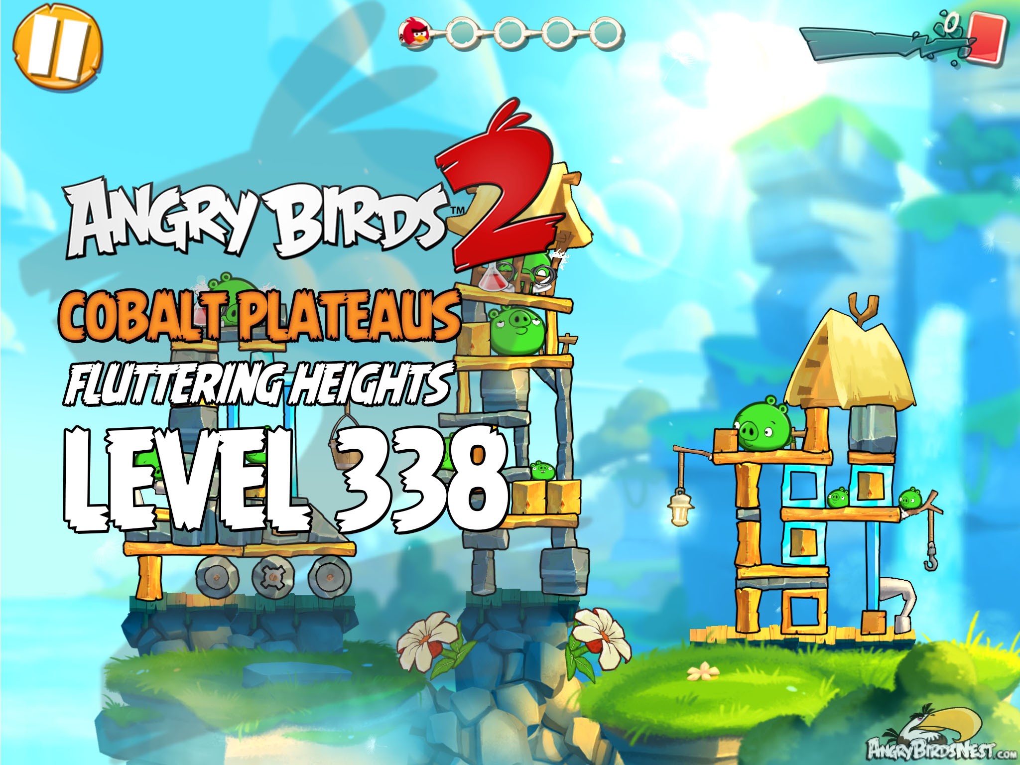 Angry Birds 2 Level 338 Cobalt Plateaus Fluttering Heights Image