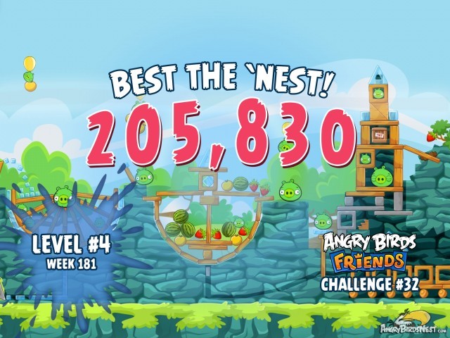 Angry Birds Friends Best the Nest Week 181 Level 4