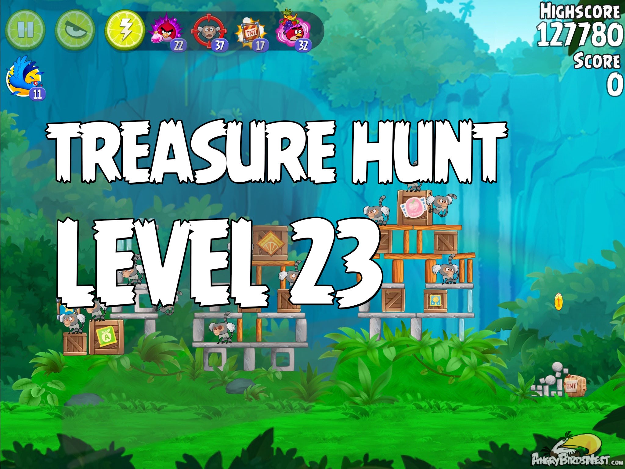 Angry Birds Rio Treasure hunt Level 23