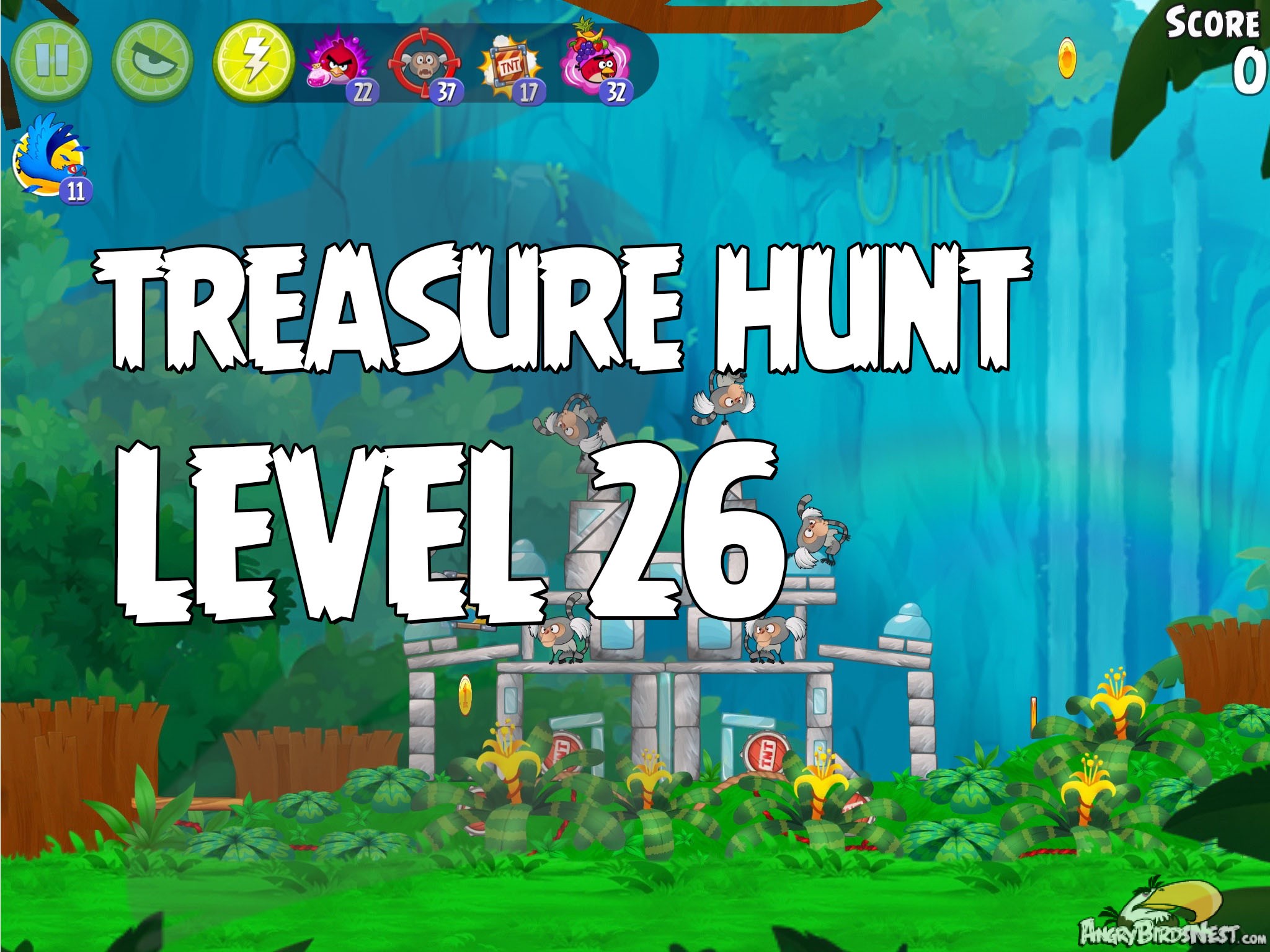 Angry Birds Rio Treasure hunt Level 26