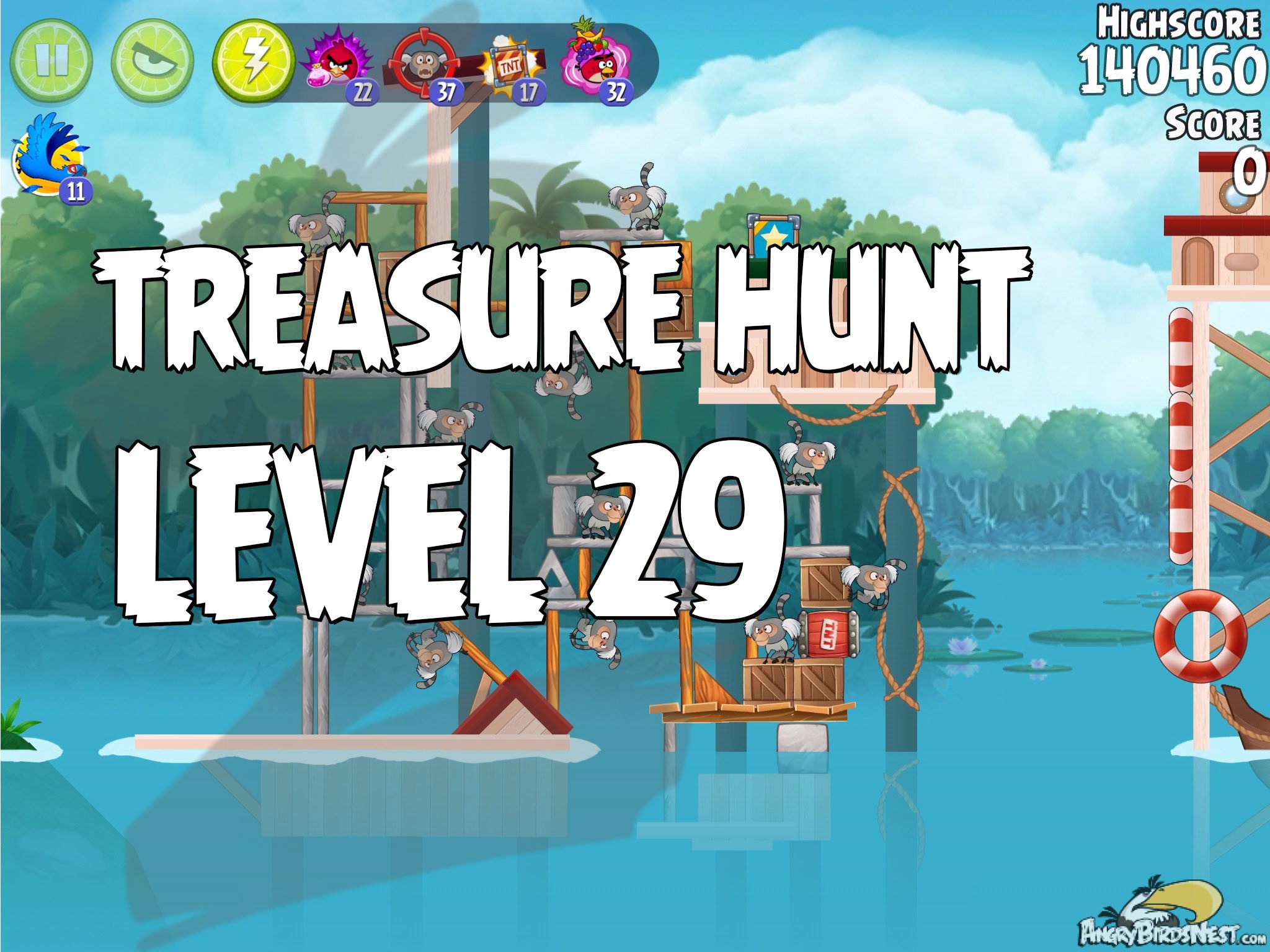 Angry Birds Rio Treasure hunt Level 29