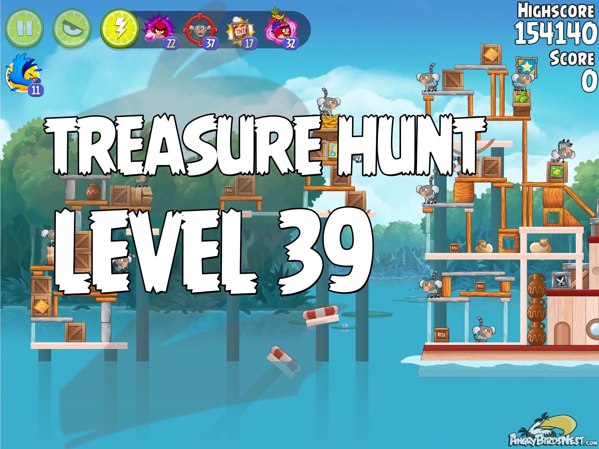 Angry Birds Rio Treasure hunt Level 39