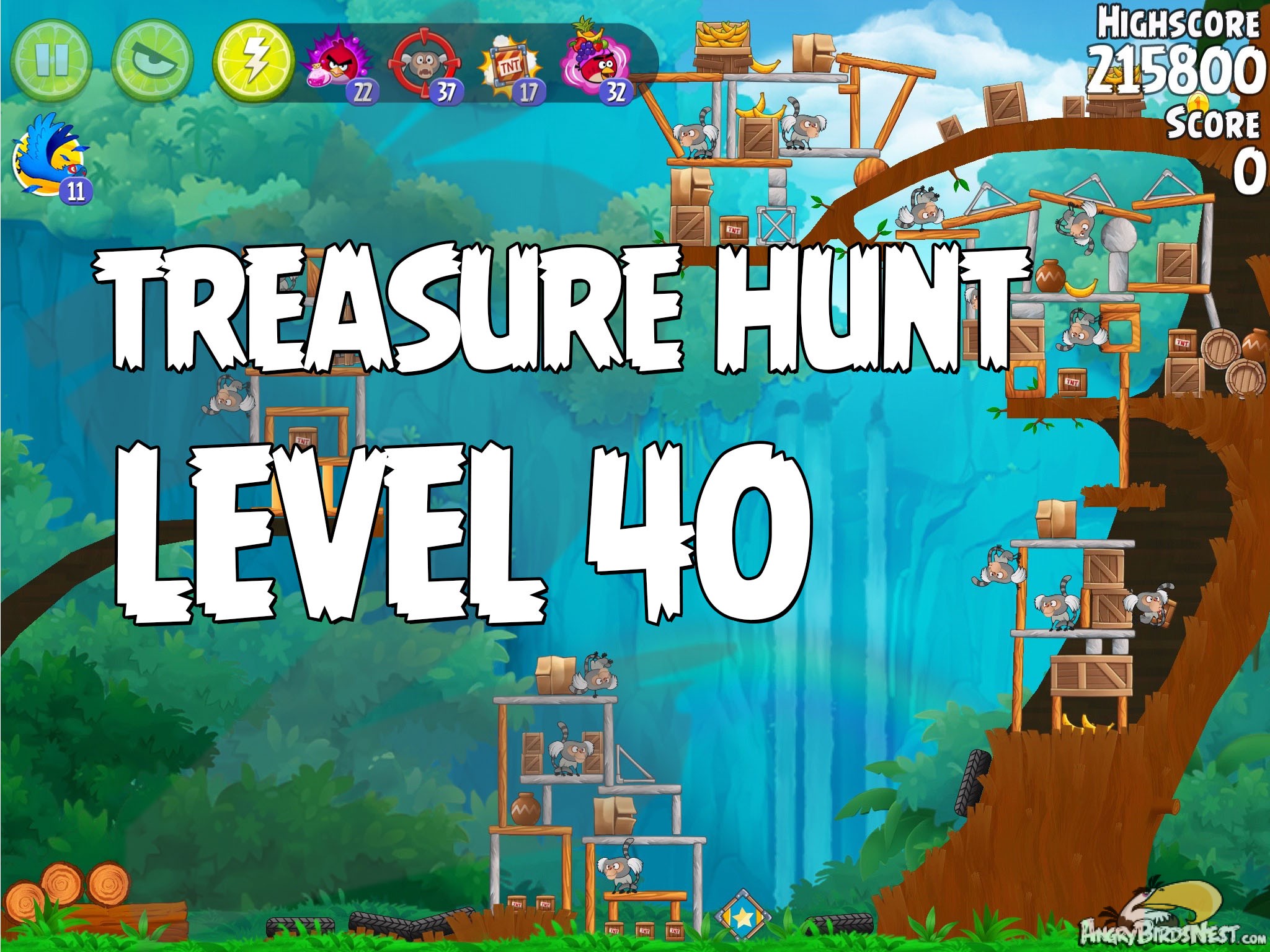 Angry Birds Rio Treasure hunt Level 40