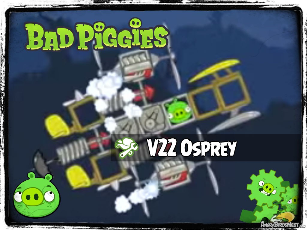 Bad Piggies 35 - Pigineering V22 Osprey Side View
