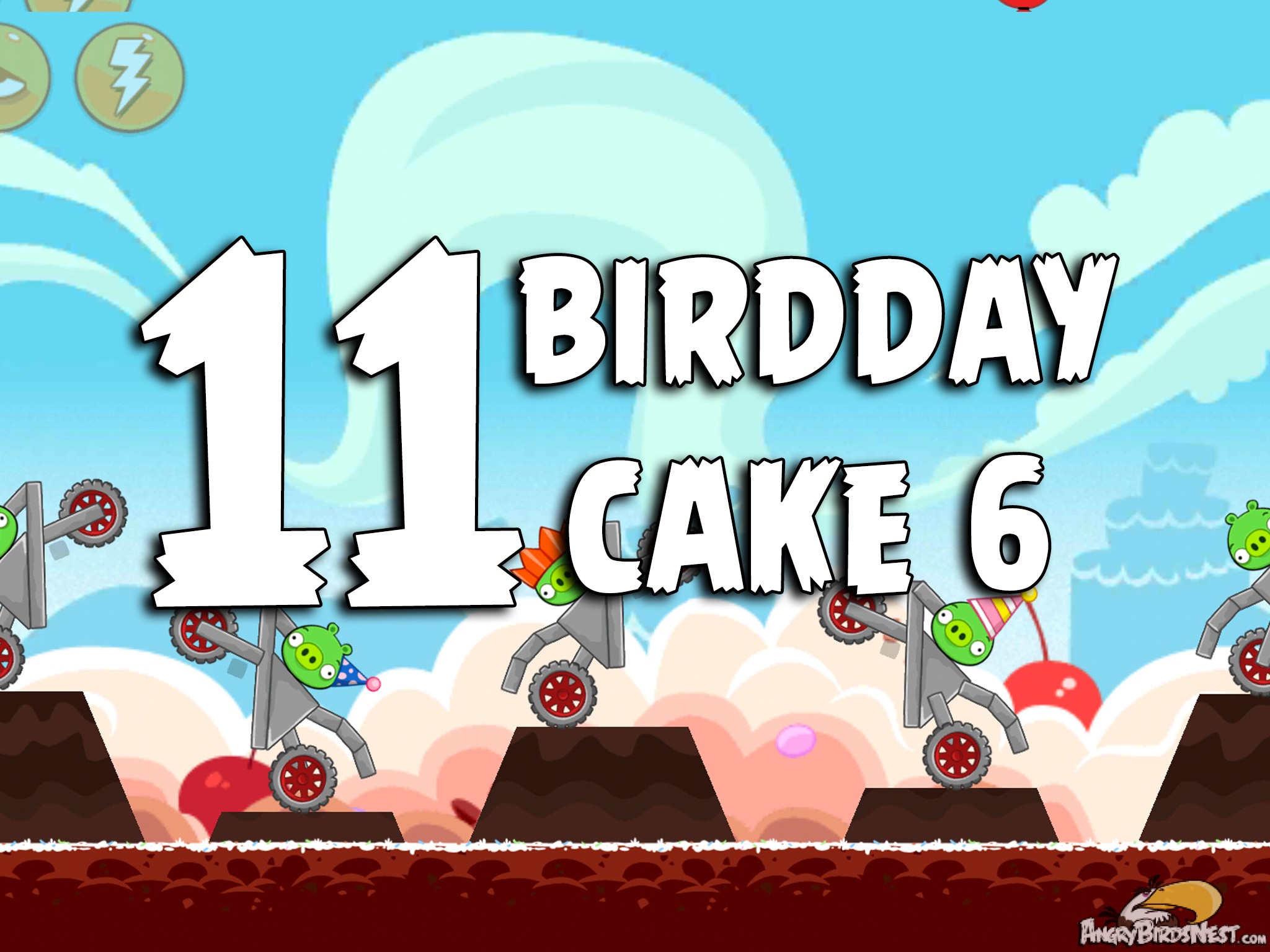 Angry Birds Classic Cake 6 Level 11 Labeled