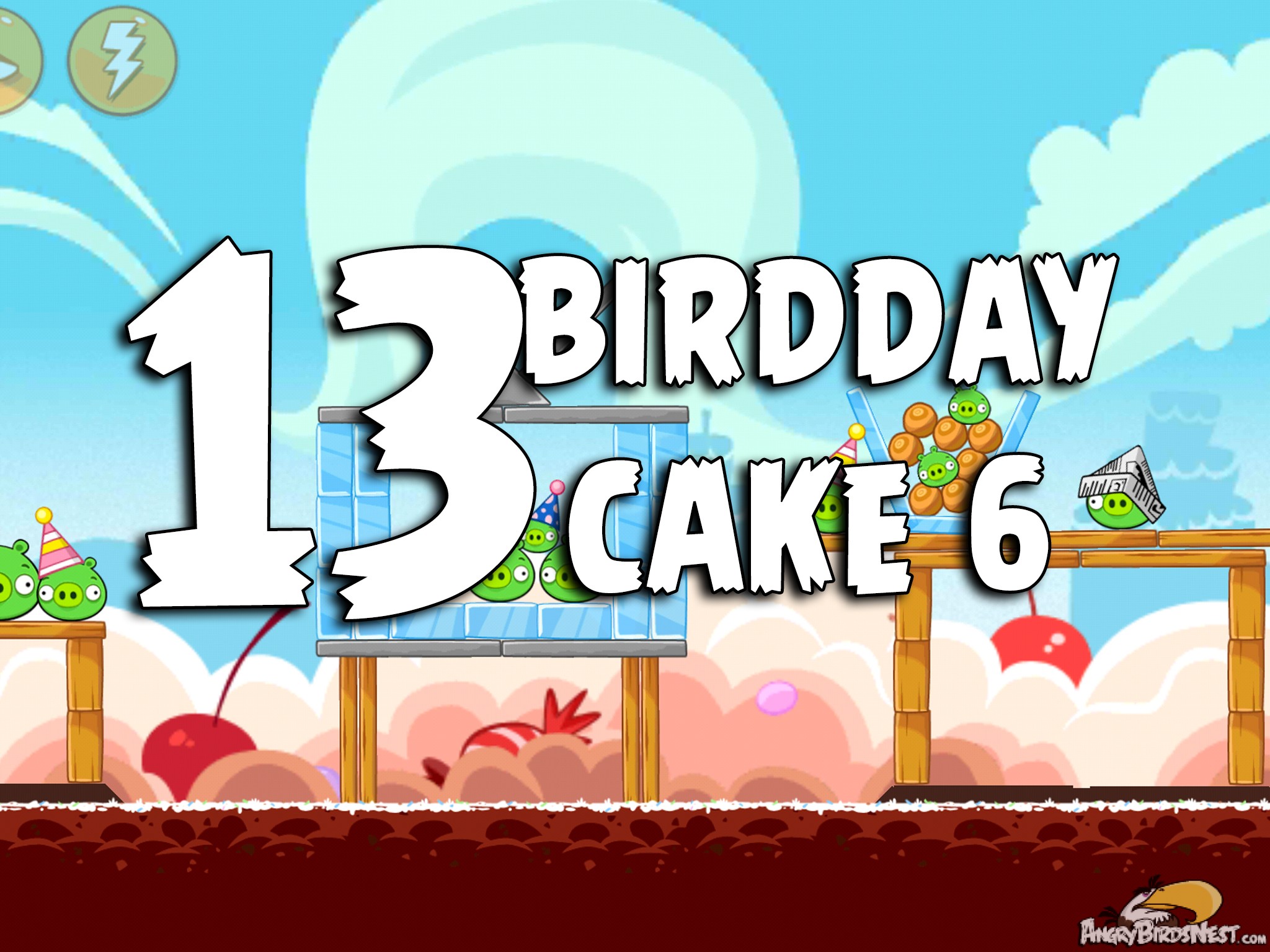 Angry Birds Classic Cake 6 Level 13 Labeled
