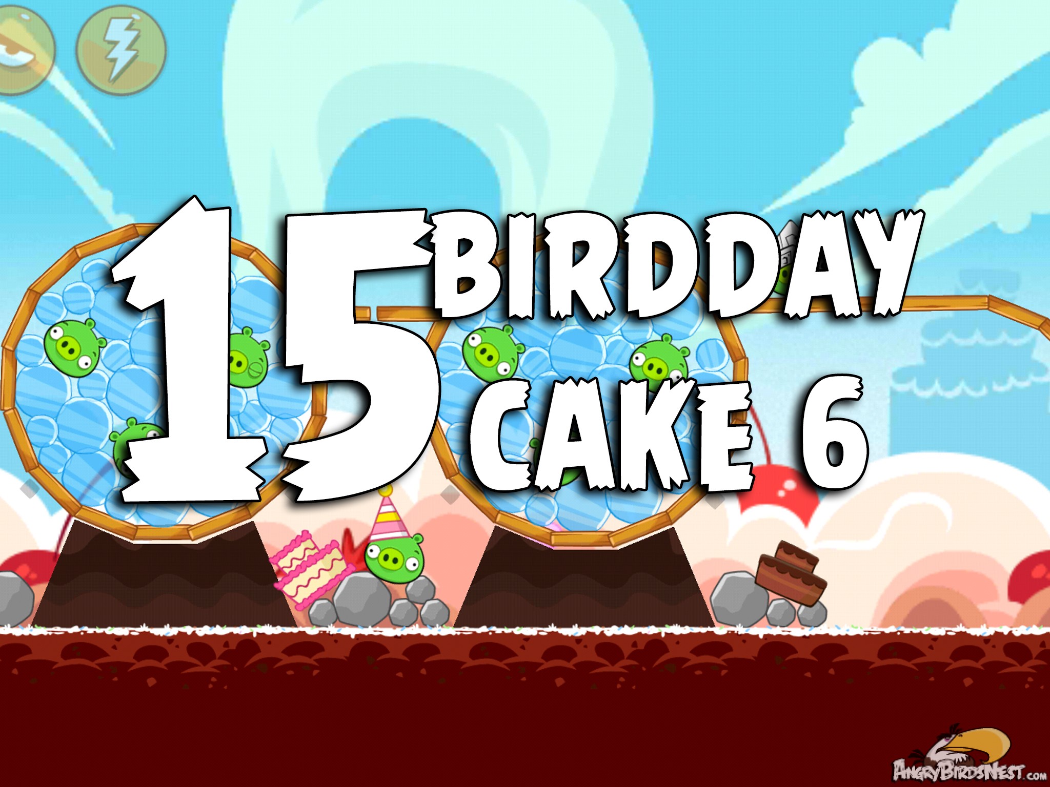 Angry Birds Classic Cake 6 Level 15 Labeled
