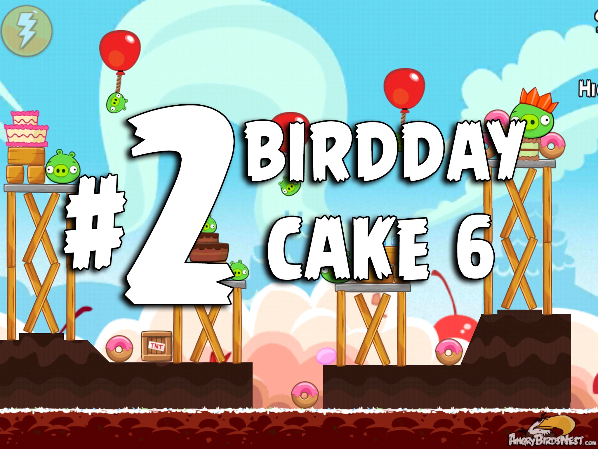 Angry Birds Classic Cake 6 Level 2 Labeled