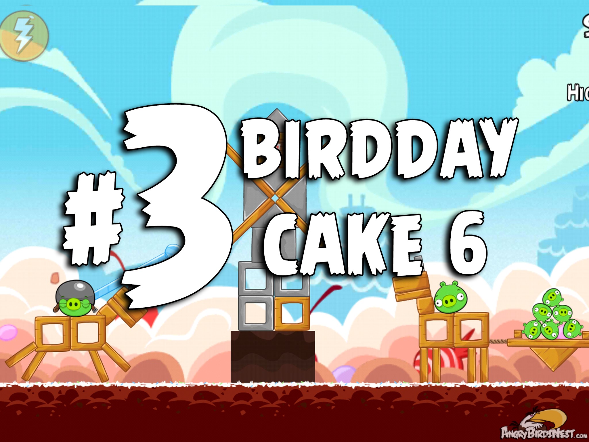 Angry Birds Classic Cake 6 Level 3 Labeled