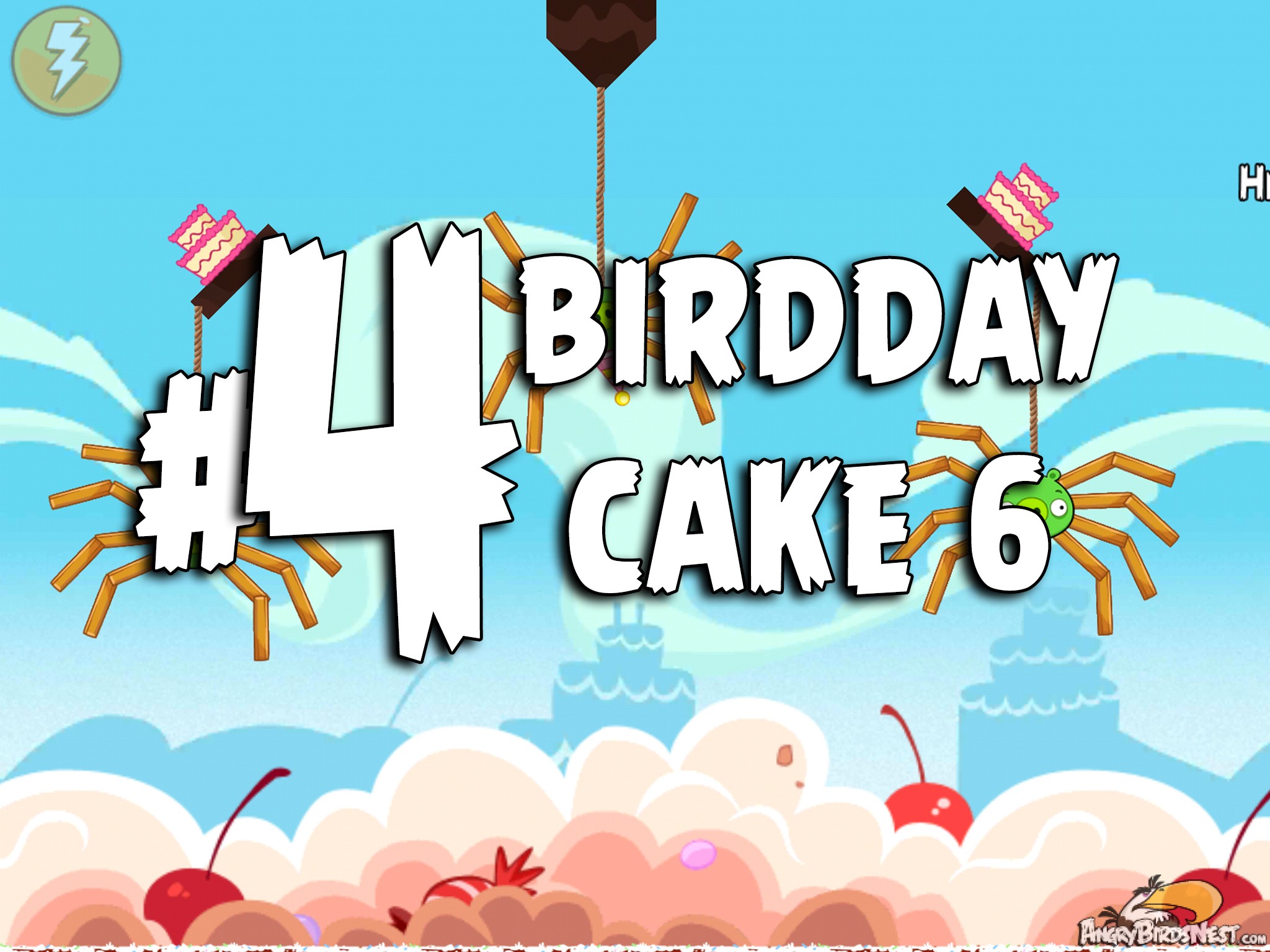 Angry Birds Classic Cake 6 Level 4 Labeled