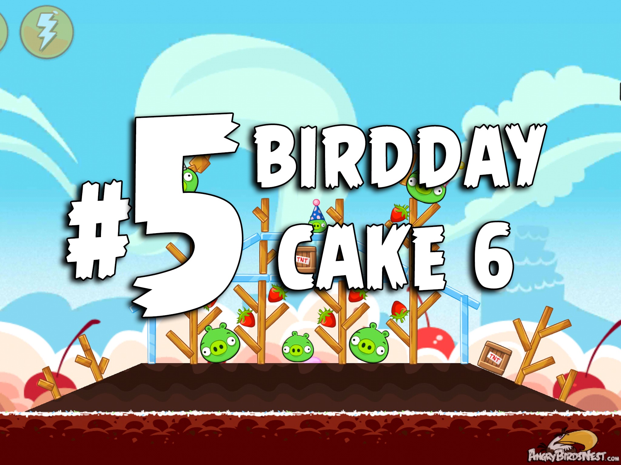 Angry Birds Classic Cake 6 Level 5 Labeled